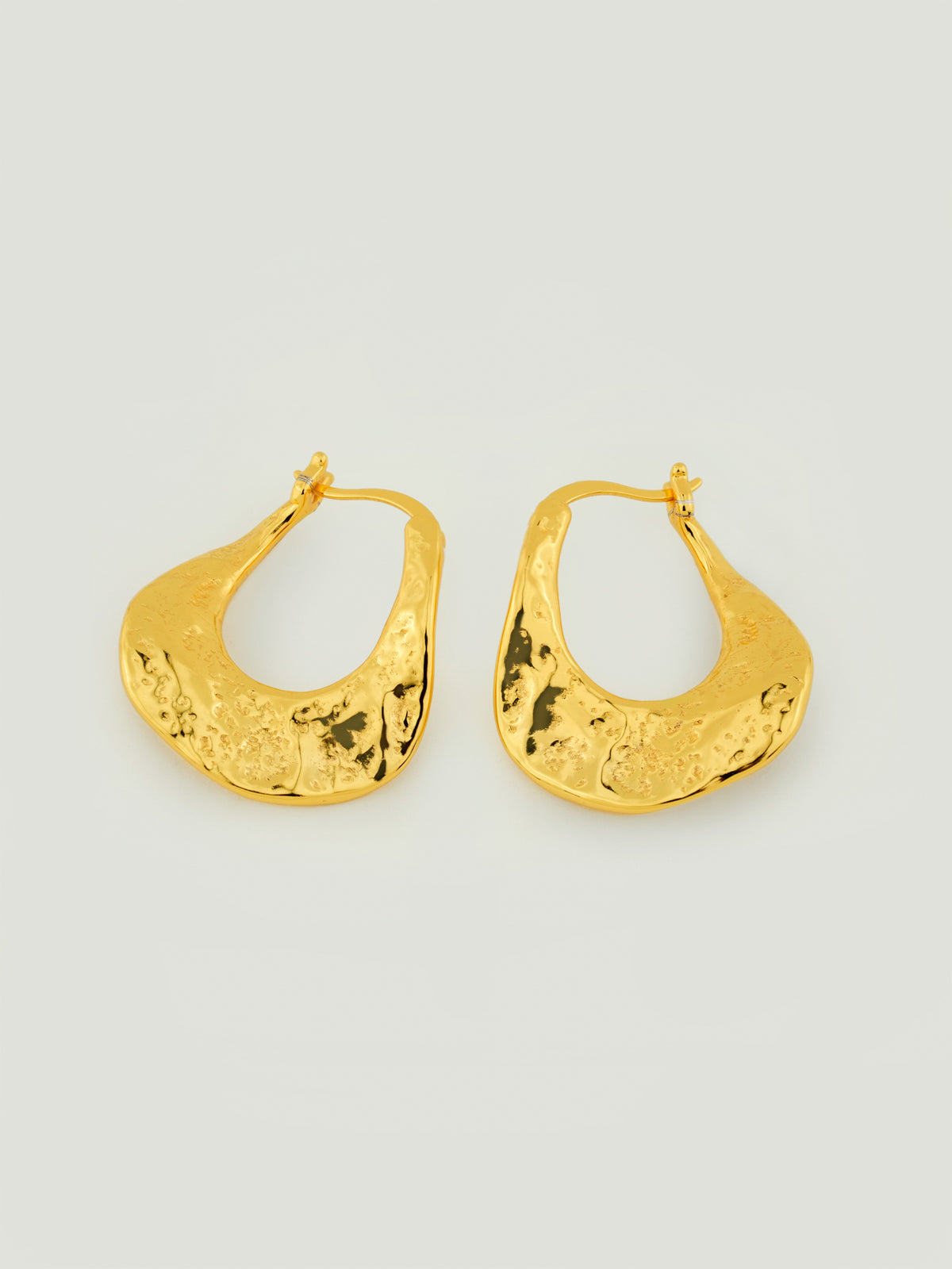 Crushed Hoop Earrings