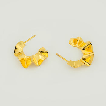 Ribbon Hoop Earrings