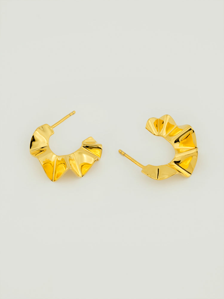 Ribbon Hoop Earrings