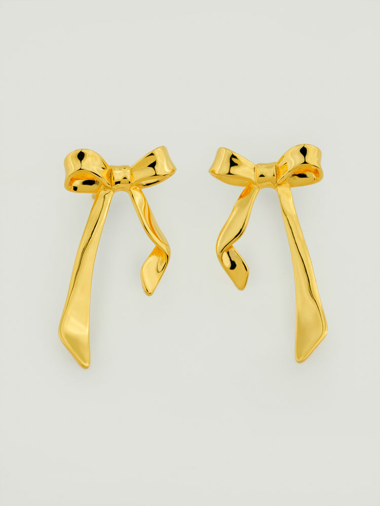 Elongated Bow Earrings