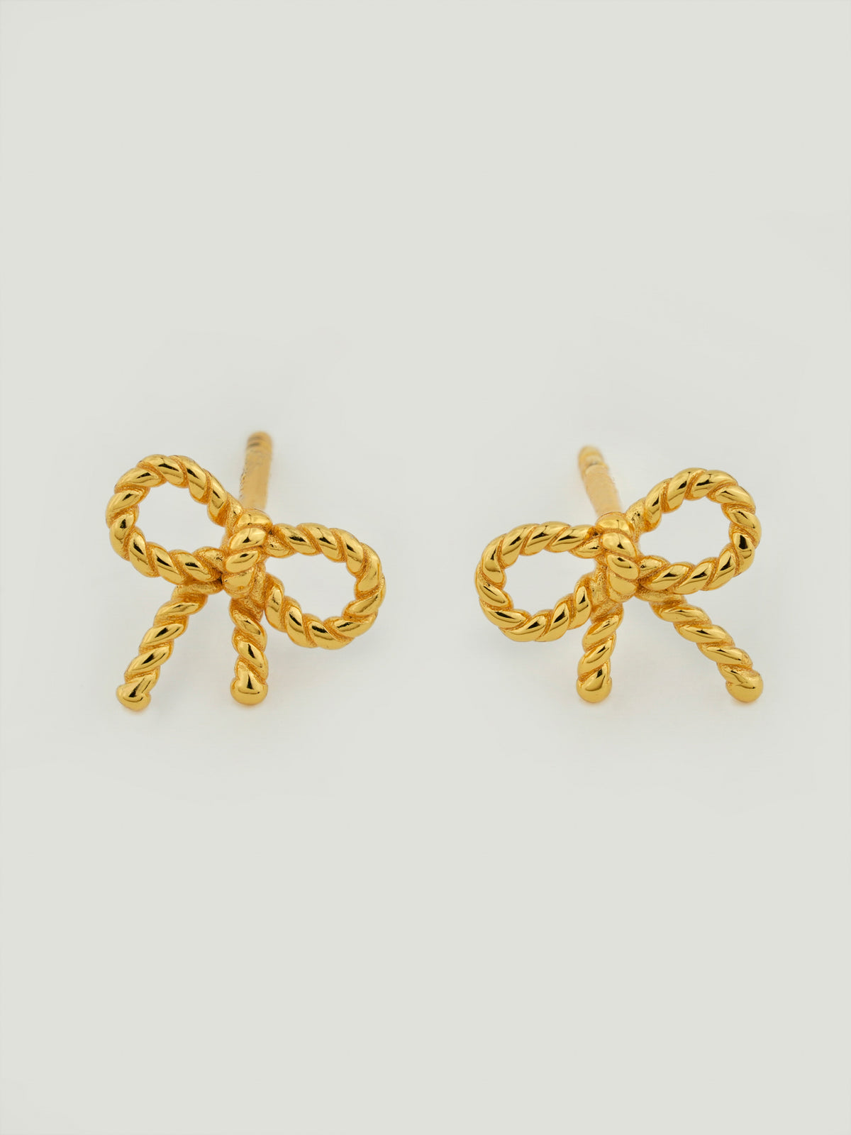 Rope Bow Stud Earrings