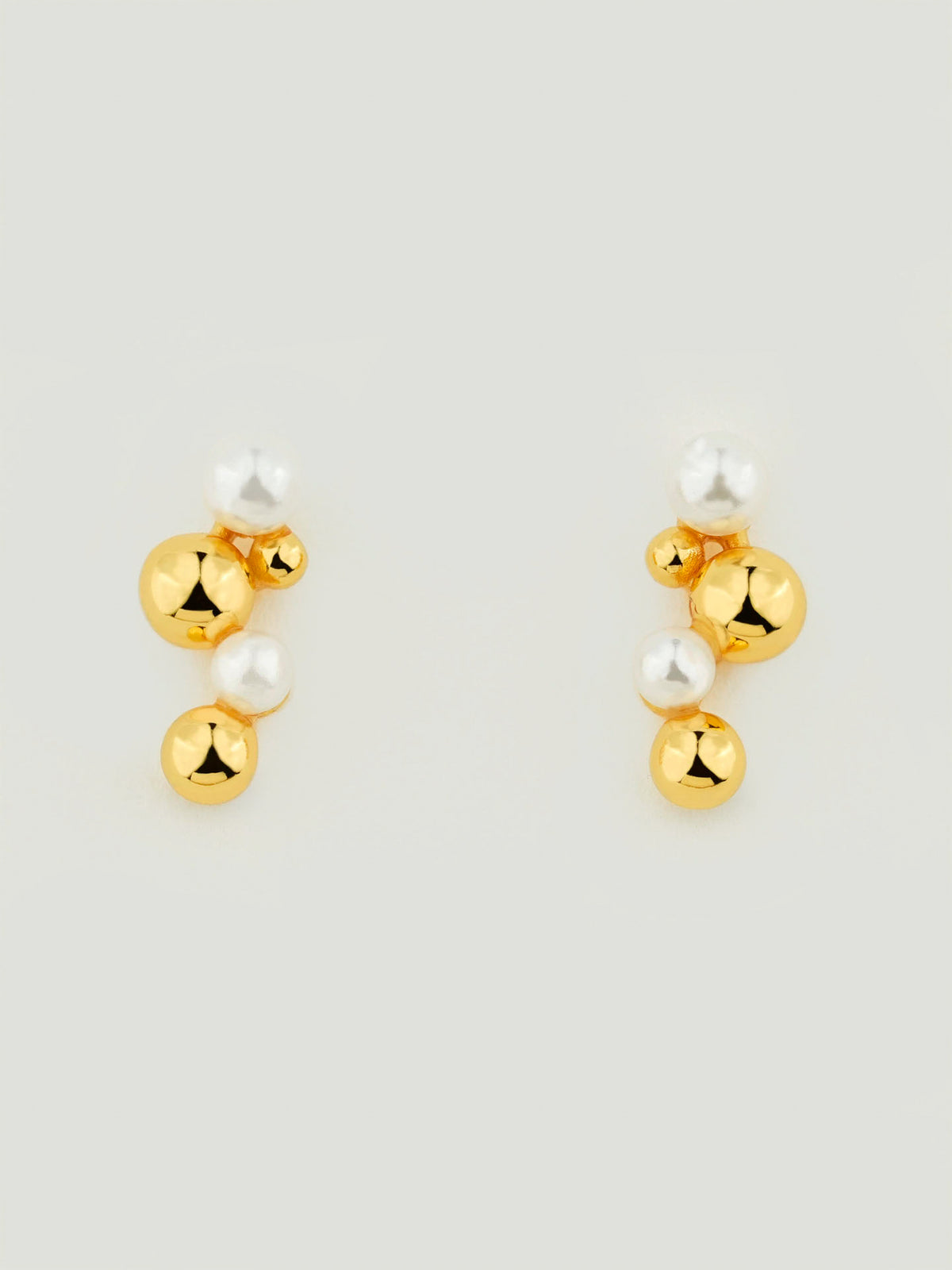 Pearl Bubble Cluster Stud Earrings