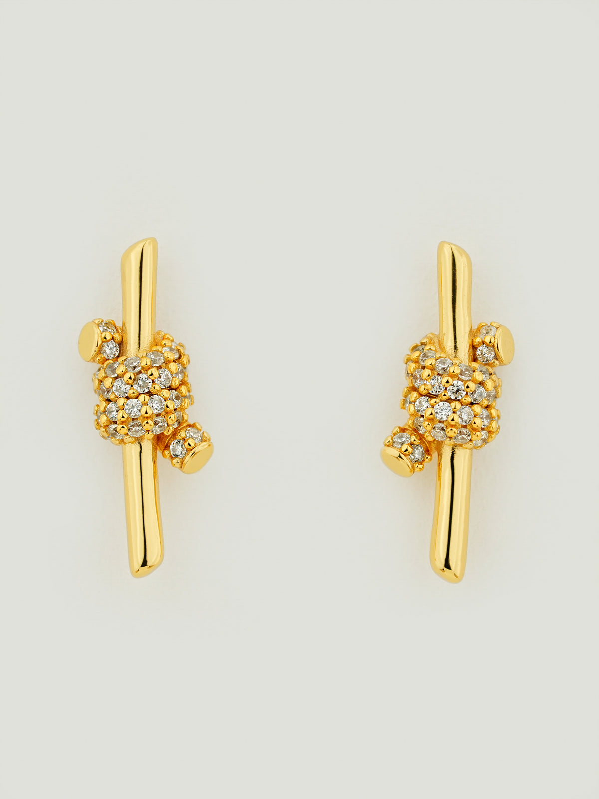 Pavé Wrap Knot Stud Earrings