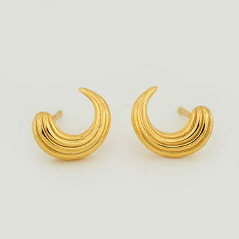 Sol Wave Stud Earrings