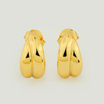 Overlap Hoop Earrings