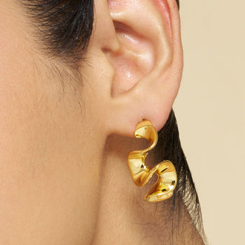 Sculptural Wave Earrings