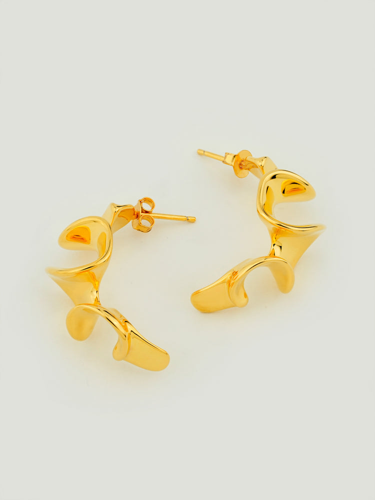 Sculptural Wave Earrings