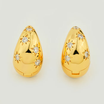 Twilight Teardrop Hoop Earrings