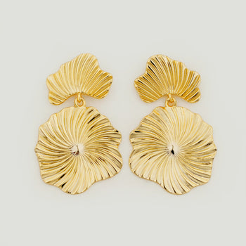 Double Bloom Dangle Earrings