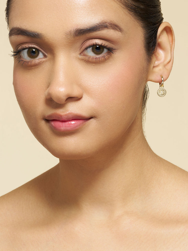 North Star Hoop Earrings