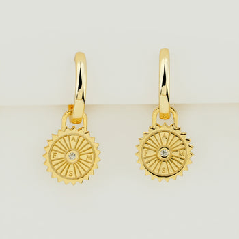 North Star Hoop Earrings