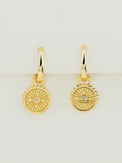 North Star Hoop Earrings