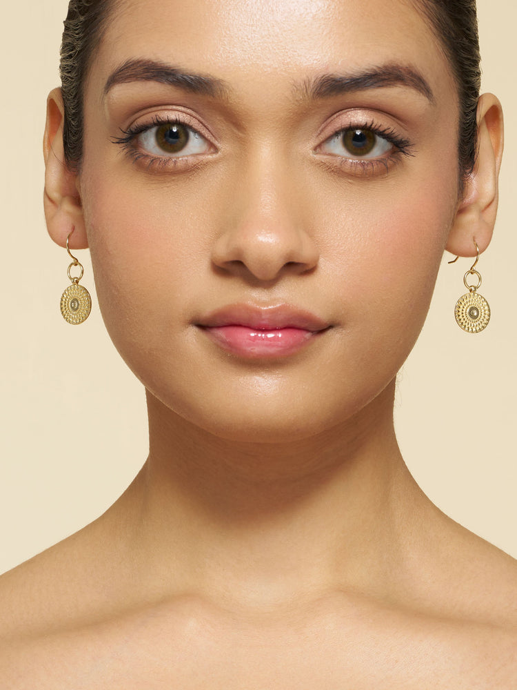 Solstice Disc Drop Earrings