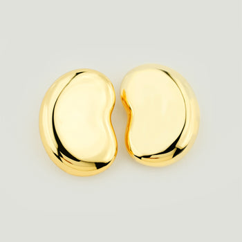 Molten Bean Stud Earrings