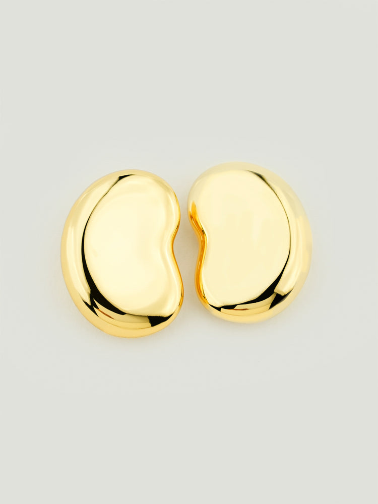 Molten Bean Stud Earrings