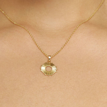 Solstice Swirl Earrings & Sunrays Necklace Set