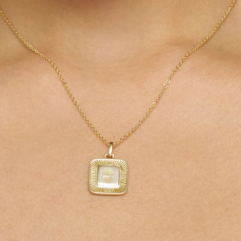 Golden Crown, Celestial Starburst & Golden Glyph Necklace Stack