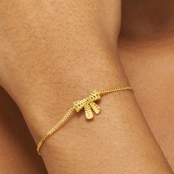 Ribbed Bow Bracelet