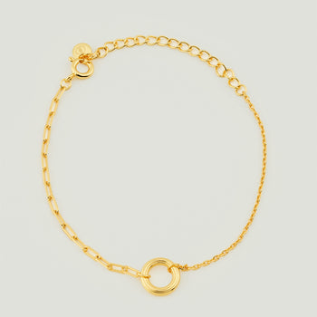 Golden Orbit Link Bracelet