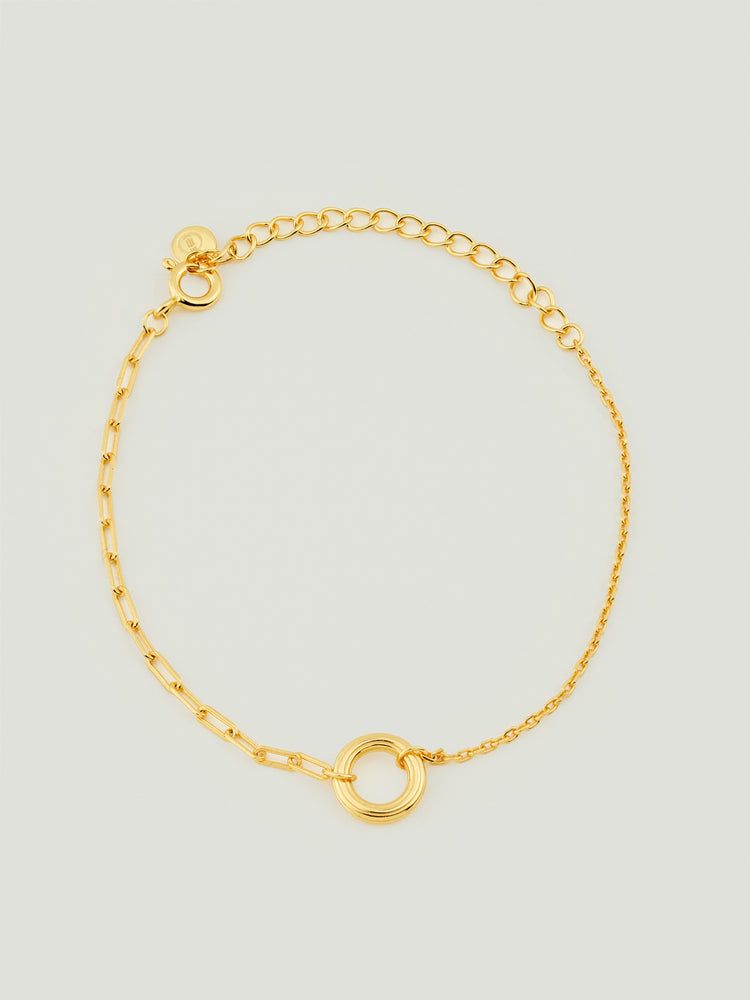 Golden Orbit Link Bracelet