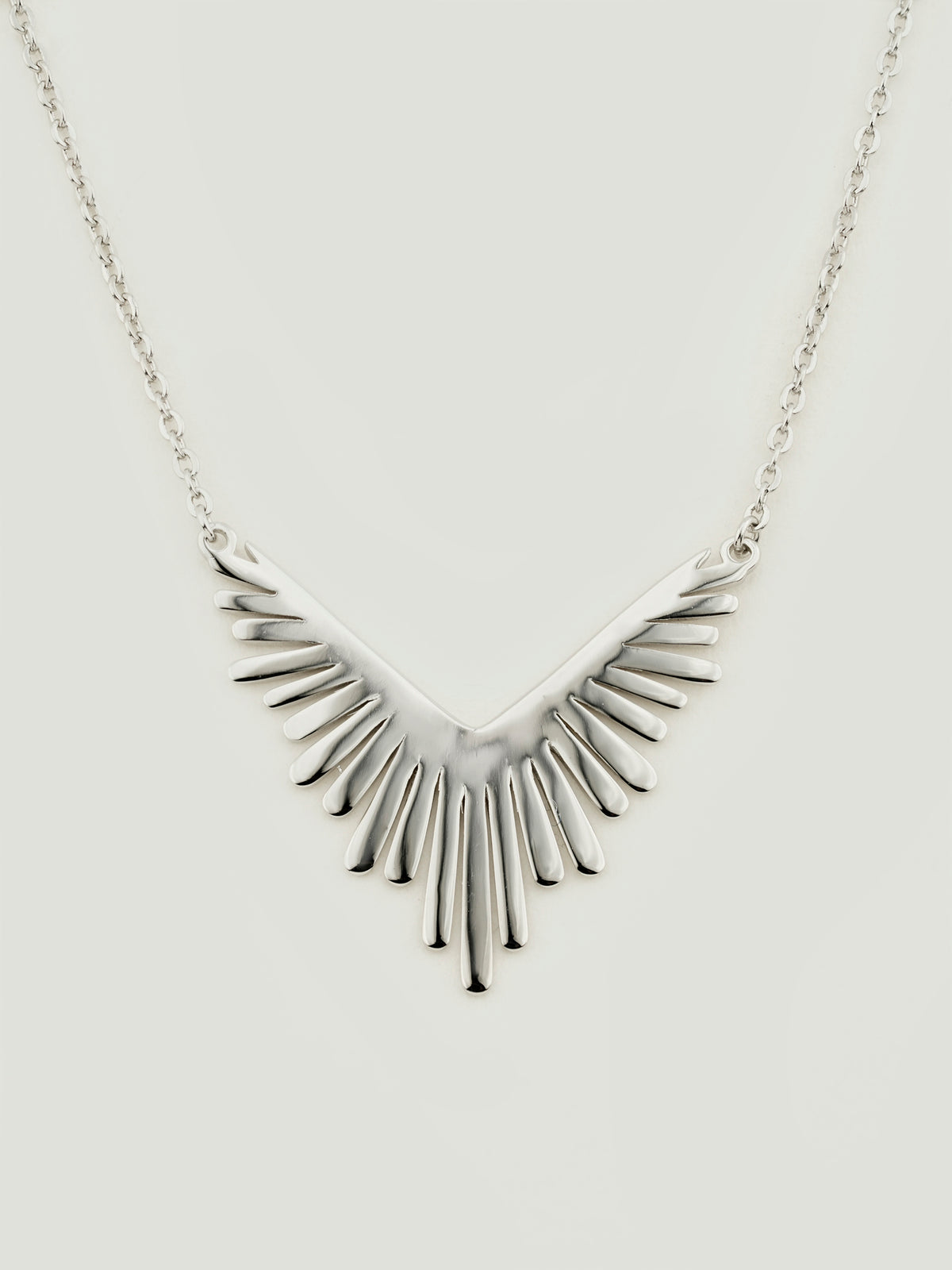 Silver Wing Embrace Necklace