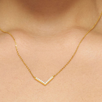 Radiant Chevron Crystal Necklace