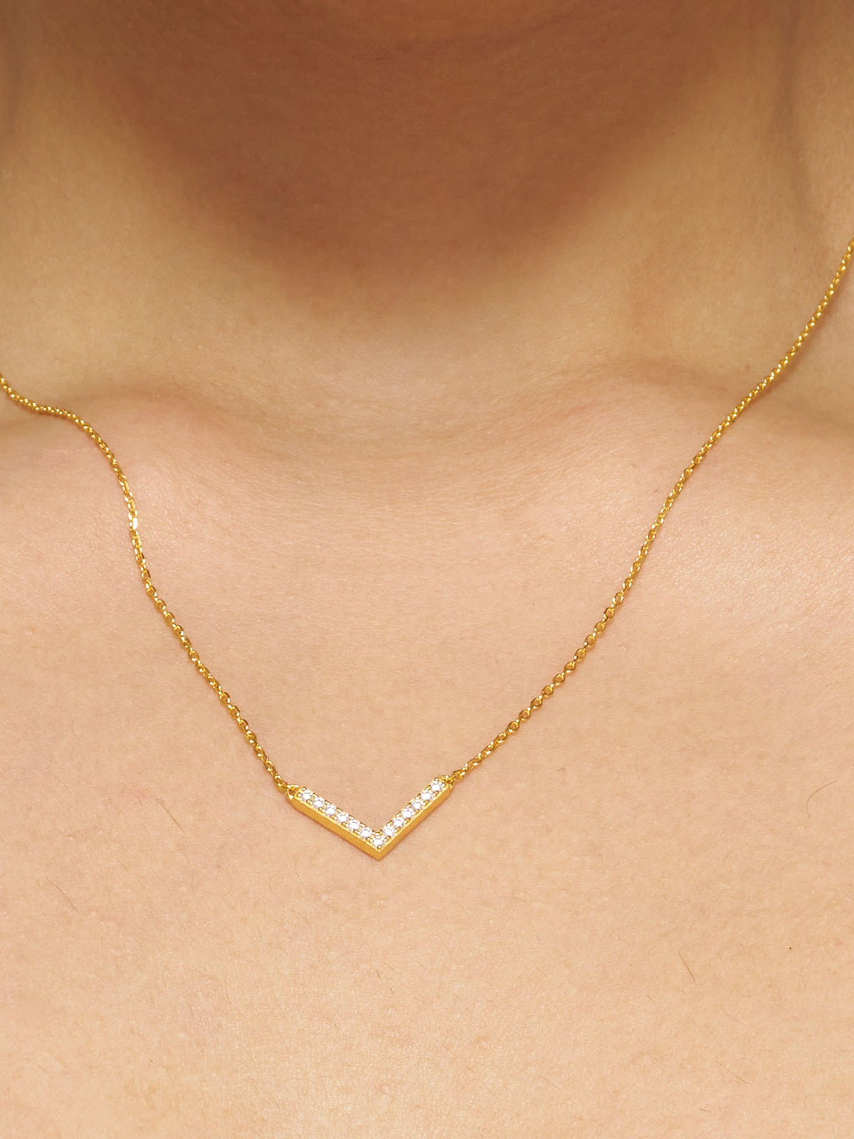 Radiant Chevron Crystal Necklace