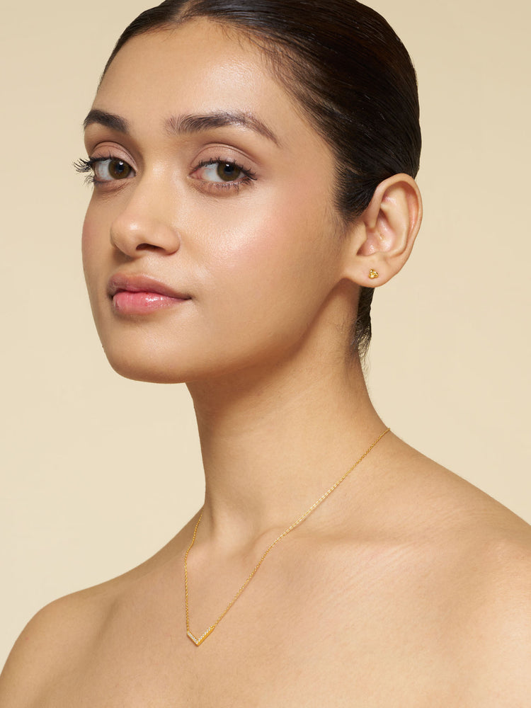 Radiant Chevron Crystal Necklace