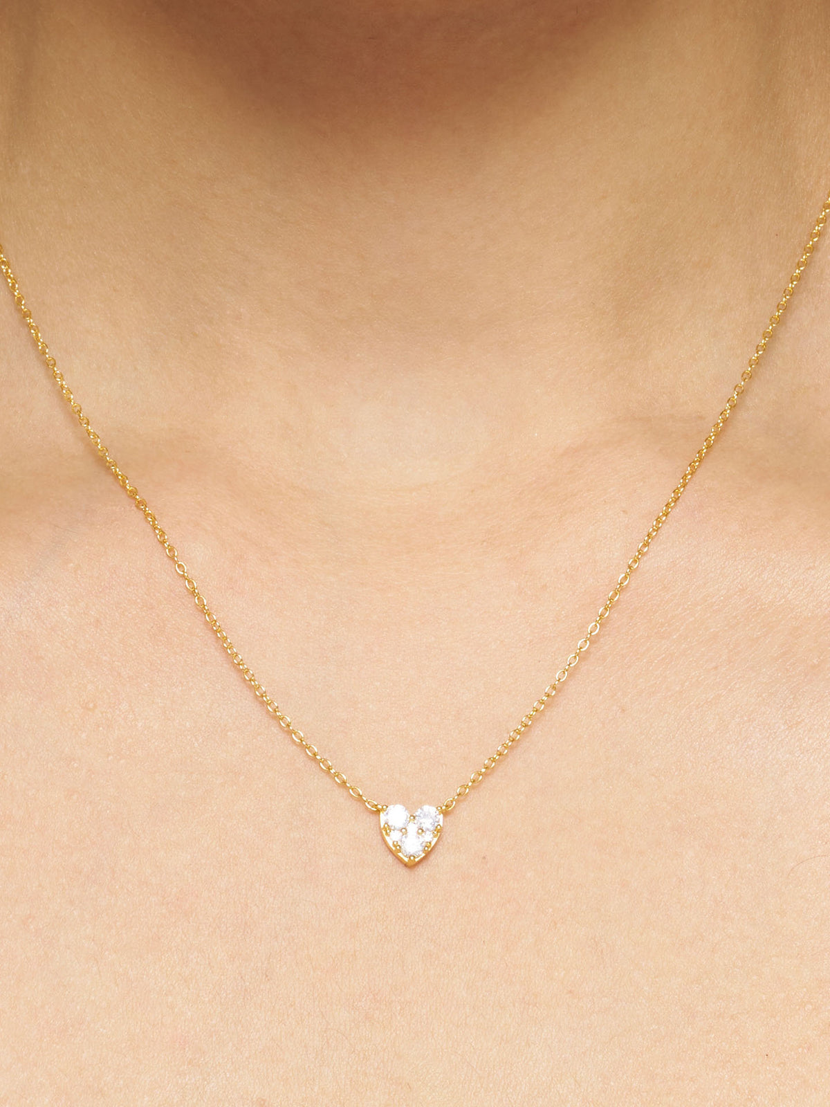 Sparkling Heart Pendant Necklace