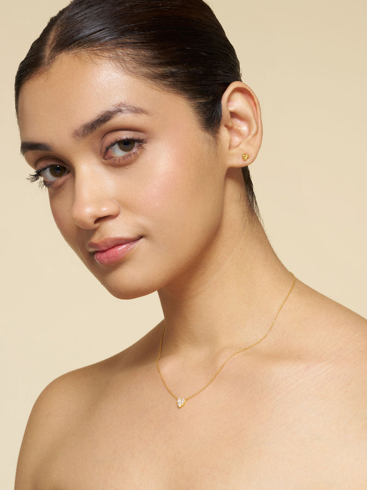 Sparkling Heart Pendant Necklace