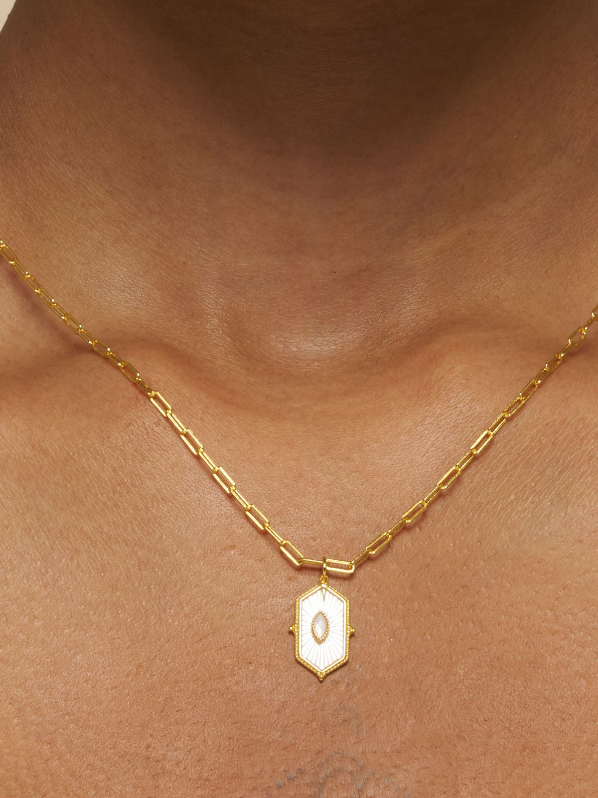 Luminous Hexa Ray & Linked Hearts Necklace Stack