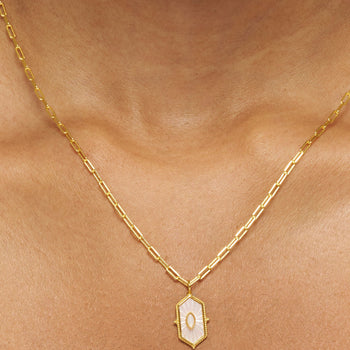 Luminous Hexa Ray Pendant Necklace