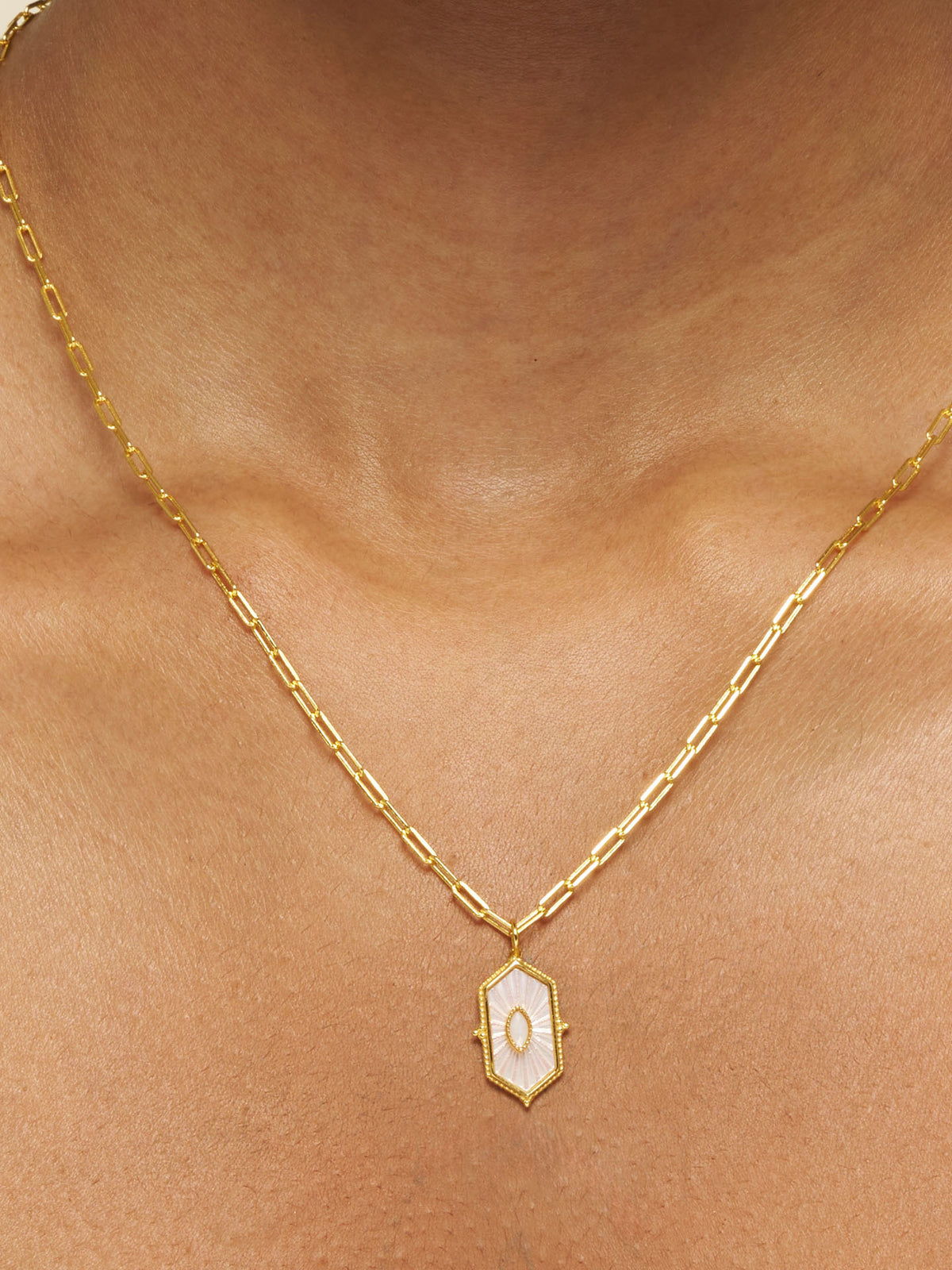 Luminous Hexa Ray Pendant Necklace