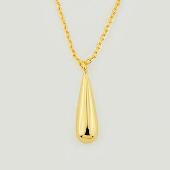 Golden Teardrop Pendant Necklace