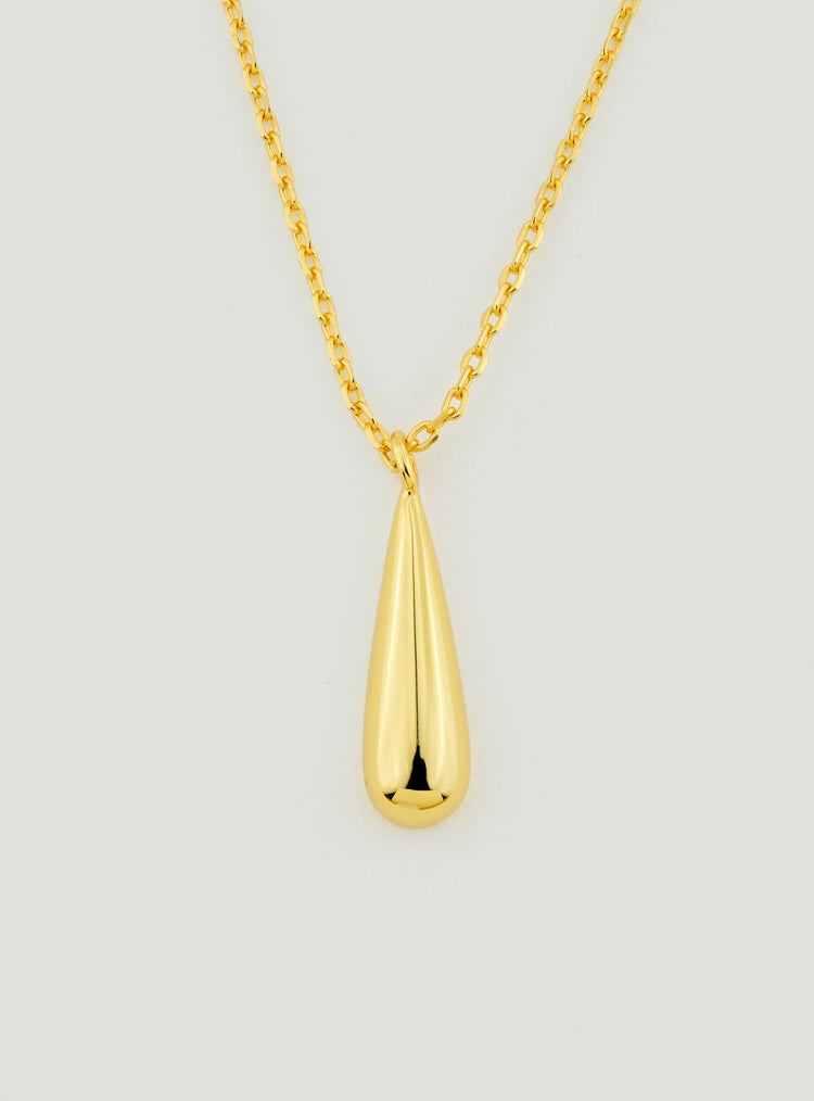 Golden Teardrop Pendant Necklace