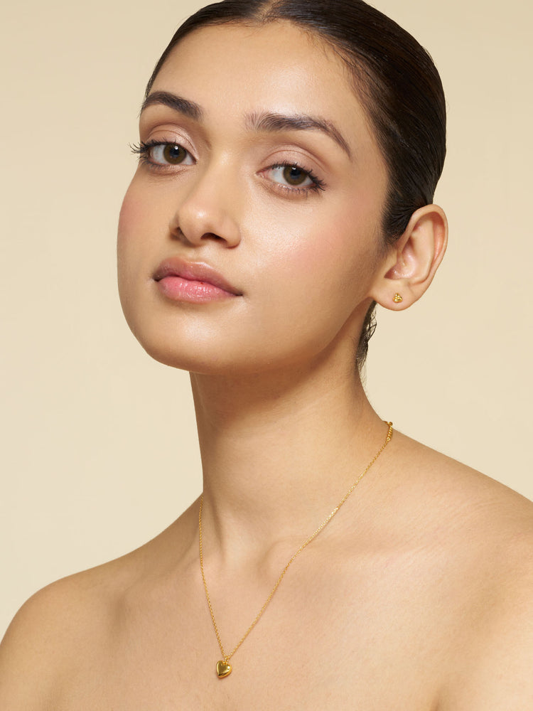 Golden Heart Glow Necklace