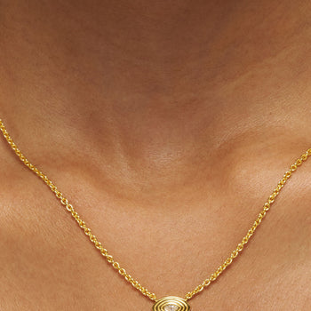 Aurora Eye Gaze & Rope Bow Necklace Stack