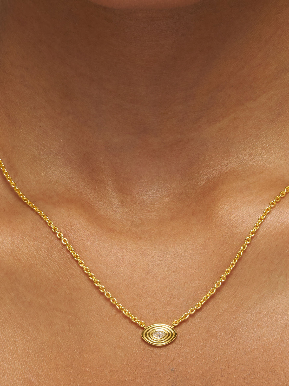 Aurora Eye Gaze & Rope Bow Necklace Stack