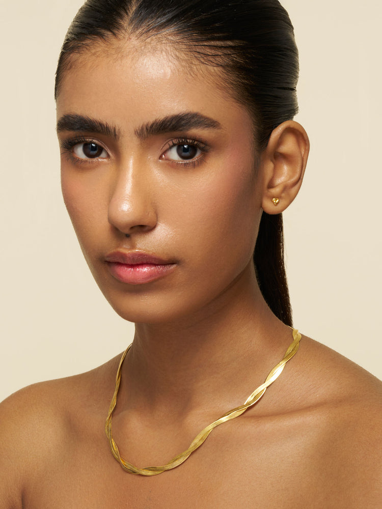 Golden Twist Rope Chain Necklace