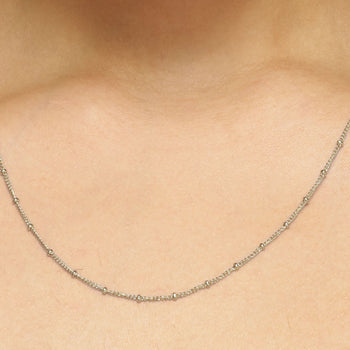 Silver Whisper Chain Necklace