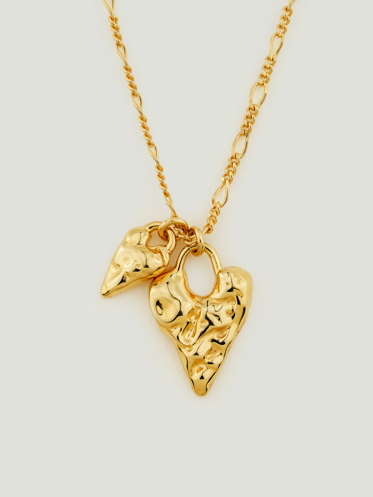 Golden Heart & Leaf Charm Necklace