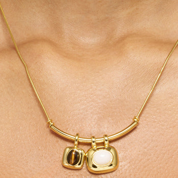 Ecliptic Duo Pendant Necklace Gold