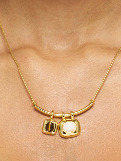 Ecliptic Duo Pendant Necklace Gold