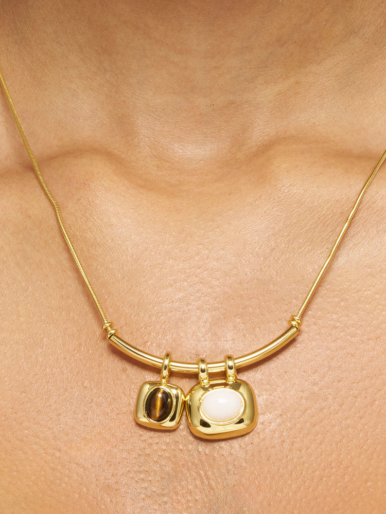 Teadrop Earring + Ecliptic Duo Pendant Set