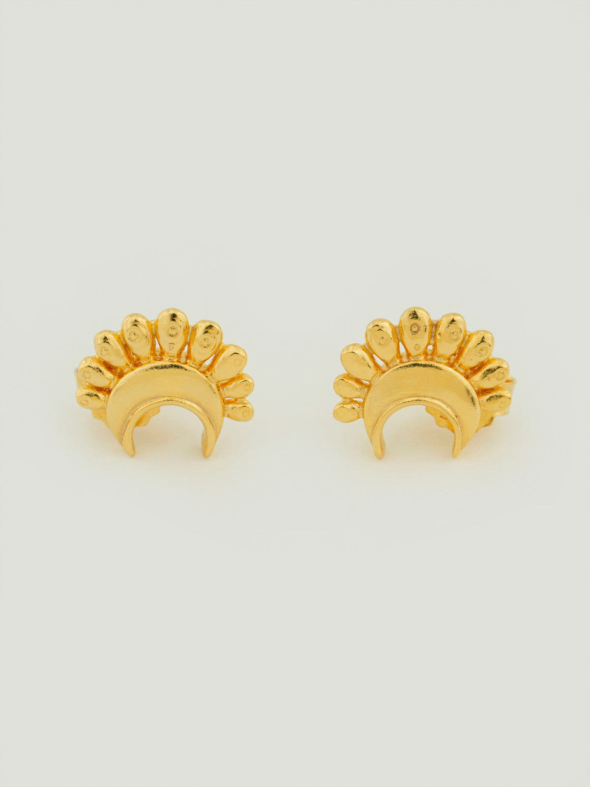 Solar Moon Stud Earrings