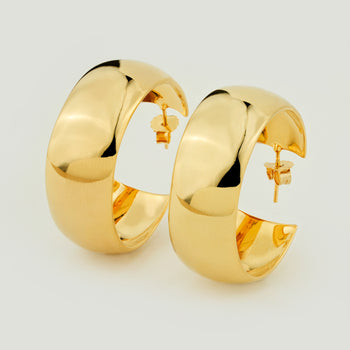 Classic Oversized Gold Hoop Earrings