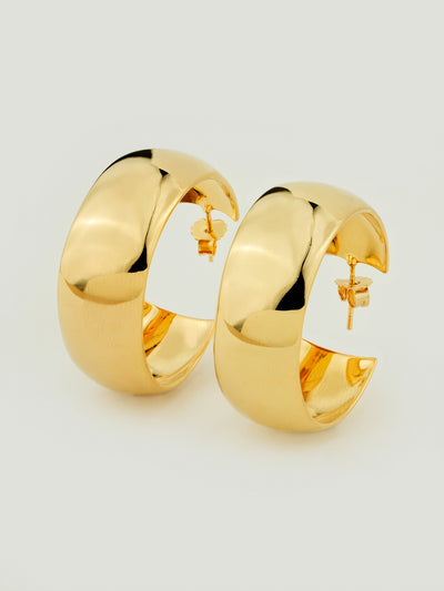 Classic Oversized Gold Hoop Earrings