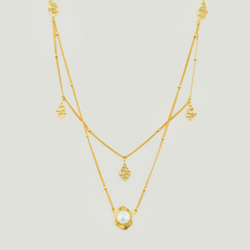 Golden Bloom Layered Necklace