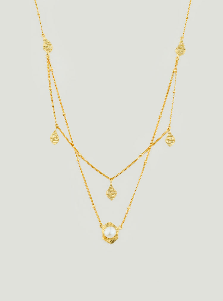 Golden Bloom Layered Necklace