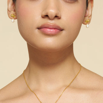 Belle Bow Earrings & Pendant Necklace Set